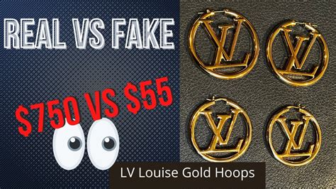 fake lv hoops|Real vs Fake LV Louise Gold Hoops $750 vs $50 .